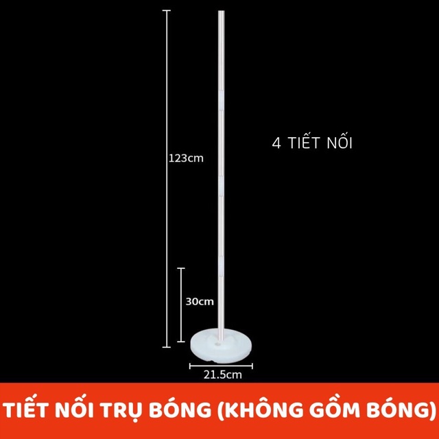 Trụ trang trí bóng 1m20 + 7 vòng cài bóng thành trụ