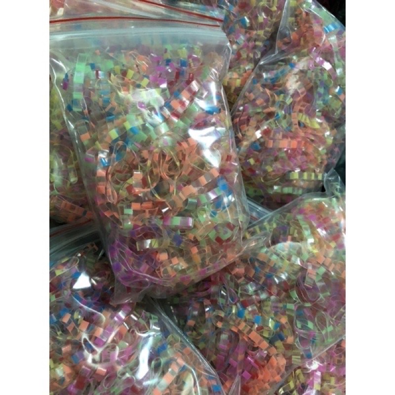 Gói 50gr Thun Cột Tóc Nhiều Màu Siêu Dai, Siêu Đẹp