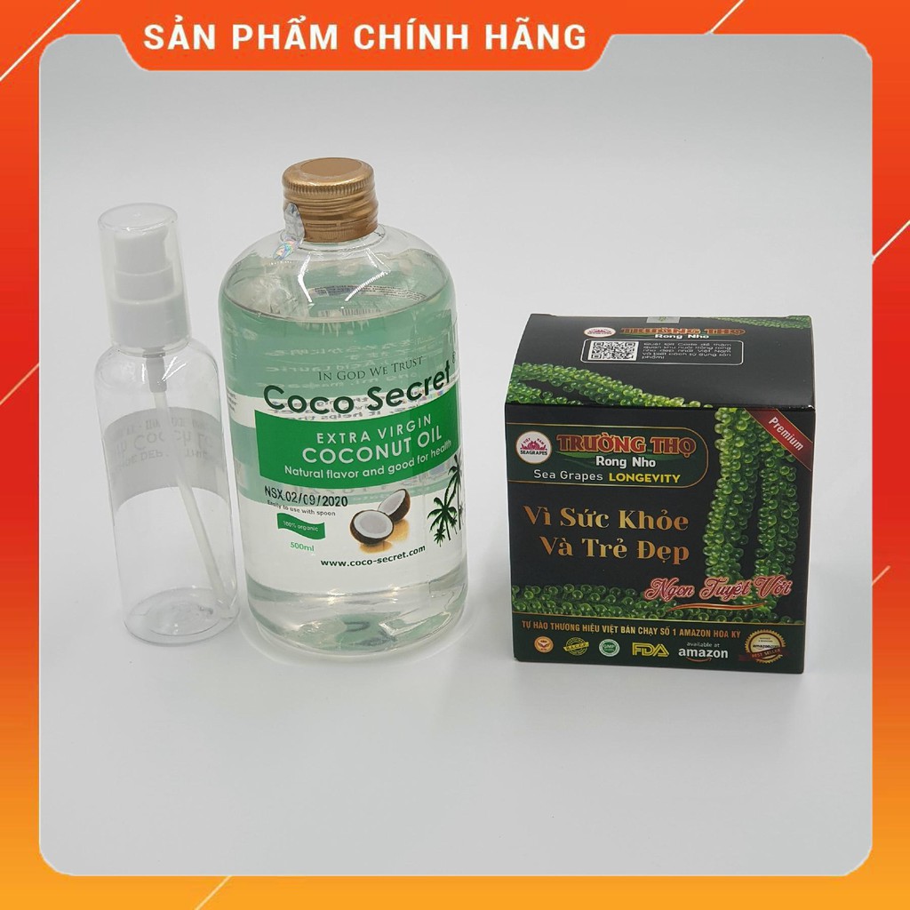 Dầu dừa tinh khiết Coco Secret Lọ 500ml - Mua Kèm Hấp Dẫn - Khỏe Đẹp Từ Trong Ra Ngoài