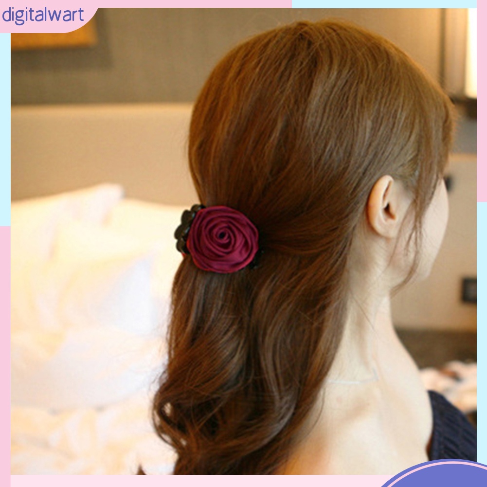 Kẹp Tóc Hoa Hồng Vải Thời Trang Cho Nữ