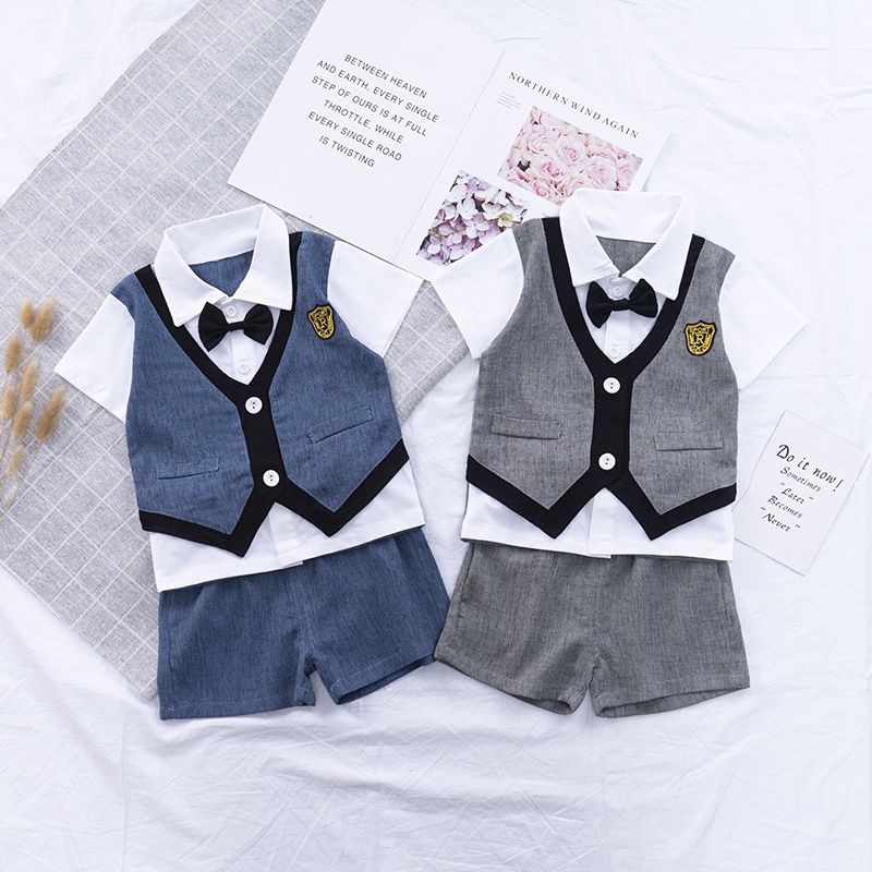 Đàn ông tuổi từ 0-5, áo sơ mi nam trang + quần đùi hai bộ nam trang + áo sơ mi nam + áo sơ mi nam + áo sơ mi nam + 2 bộ