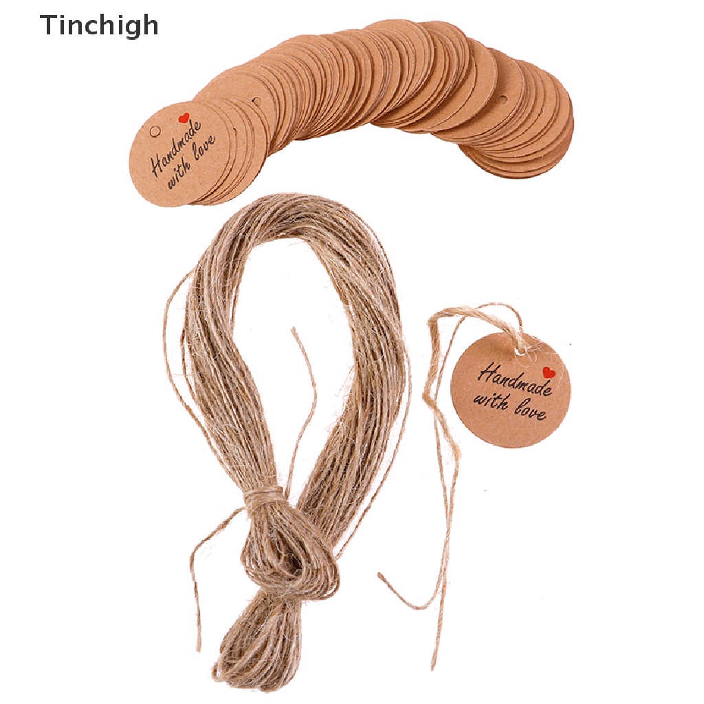 Bộ 100 Thẻ Giấy Hình Trái Tim Dài 20m Treo Trang Trí