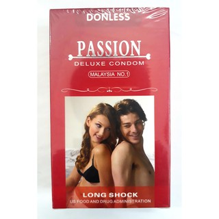 Bao cao su BCS siêu mỏng có gai Donless Passion Deluxe Condom Donless Passion đỏ Malaysia hộp 10 chiếc