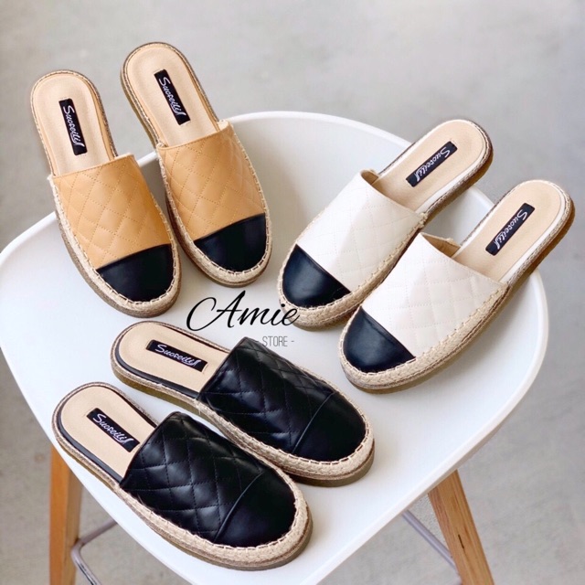 ] GIÀY SỤC TRẦN CHỈ MŨI ĐEN 2020