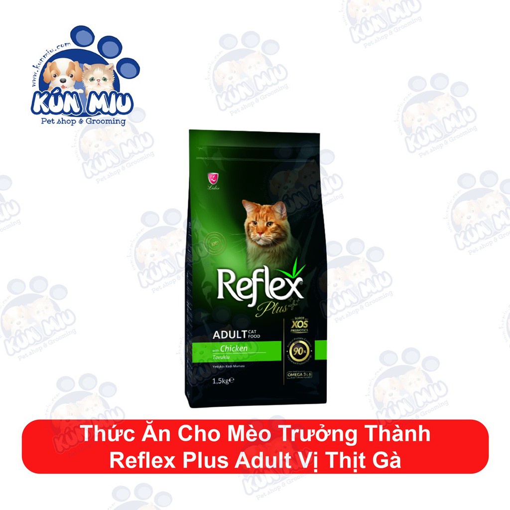 Thức ăn cho mèo trưởng thành Reflex PLUS Adult vị Thịt Gà 0.5kg túi chia