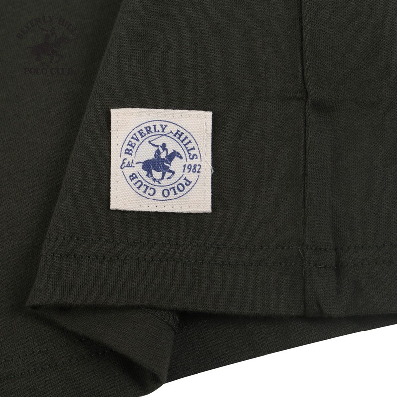 Beverly Hills Polo Club - Áo thun Ngắn tay Nam Slimfit Xanh rêu đậm BM- BHPC TSMSSS20TL059