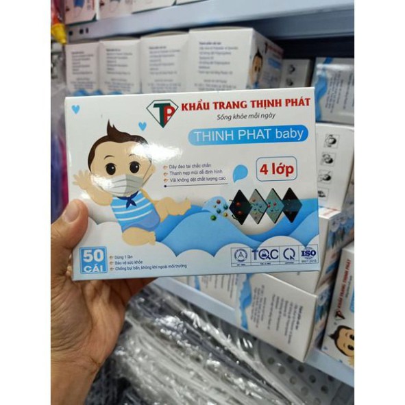 Khẩu Trang Cho Bé Hộp 50 Chiếc Khẩu Trang Trẻ Em Wickin Tổng Kho Gia Dụng