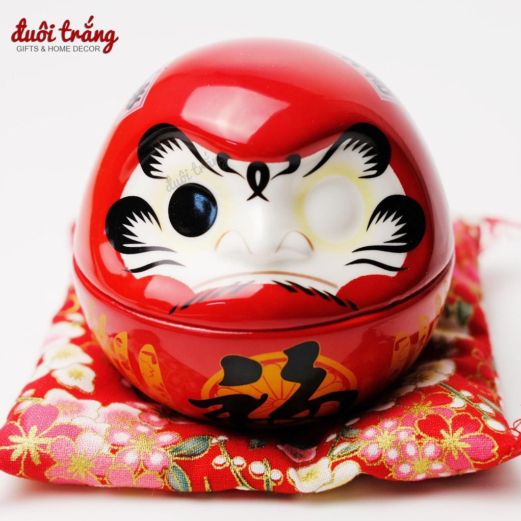 [HÀNG CAO CẤP] Lật đật Daruma sứ 8cm - 1 mắt