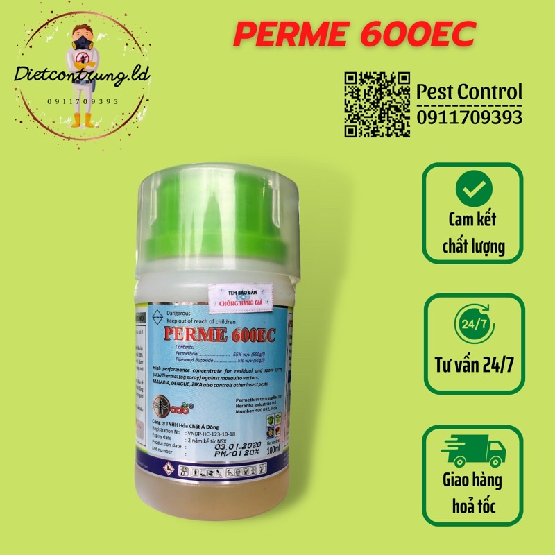 Thuốc muỗi PERME 600EC chai 100ml