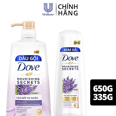 Dầu Gội Xả Dove Oải Hương/ Hoa Sen/  Anh Đào 650g/620g (TN)