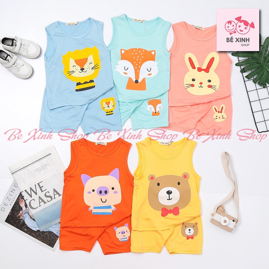 Đồ bộ ba lỗ thun lạnh cho bé trai gái trẻ em mùa hè 3 LỖ MỚI