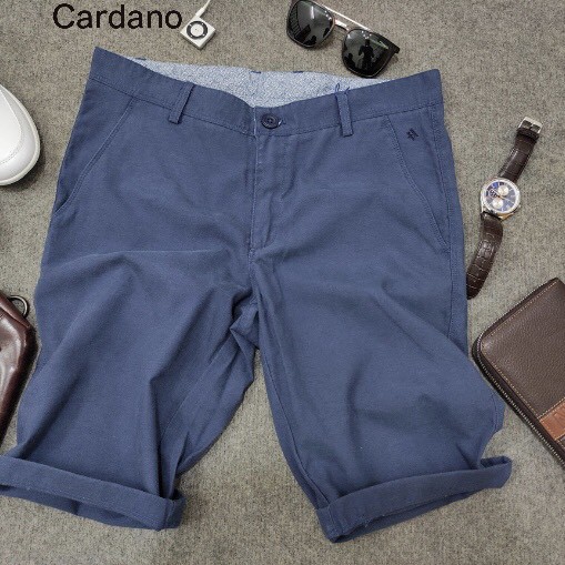 Quần short nam vải oxford lửng Cardano vải không nhăn nhập khẩu châu âu