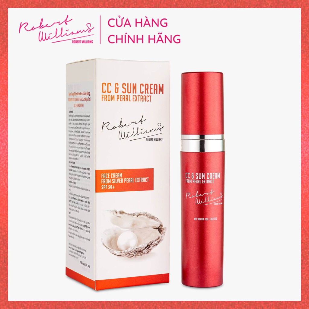 Kem chống nắng trang điểm 2in1 dưỡng da 30g SPF50+ ROBERT WILLIAMS CC & Sun cream | BigBuy360 - bigbuy360.vn