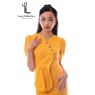 Áo Peplum đắp tà - màu VÀNG