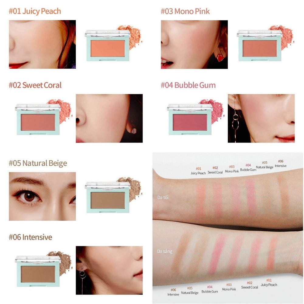 Phấn Má Và Tạo Khối Lime Color & Face Single Blusher | BigBuy360 - bigbuy360.vn