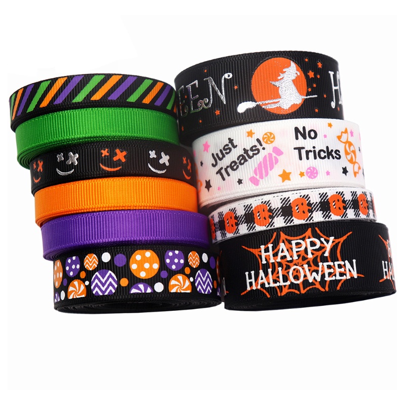 Dây Ruy Băng Nhiều Màu Sắc Dùng Gói Quà Halloween