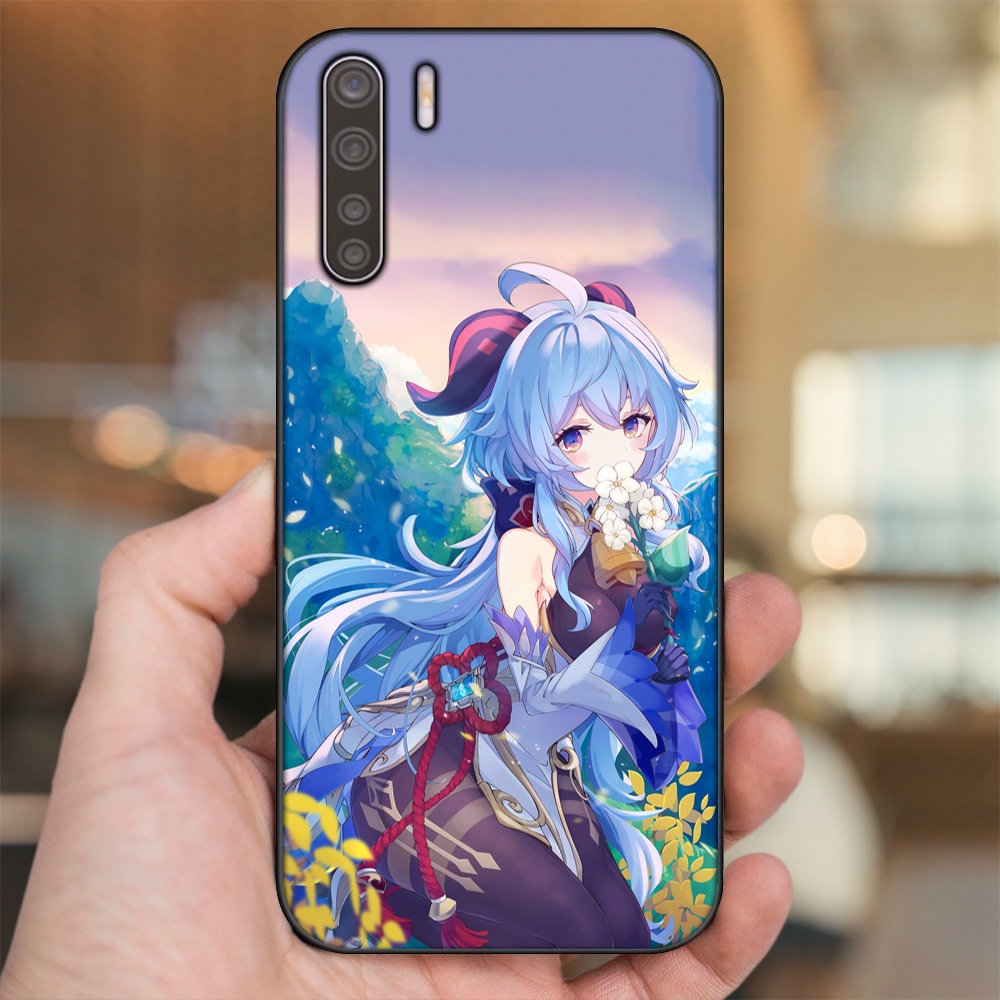 Ốp lưng Oppo A91, Reno 3 viền đen in hình Ganyu Genshin Impact