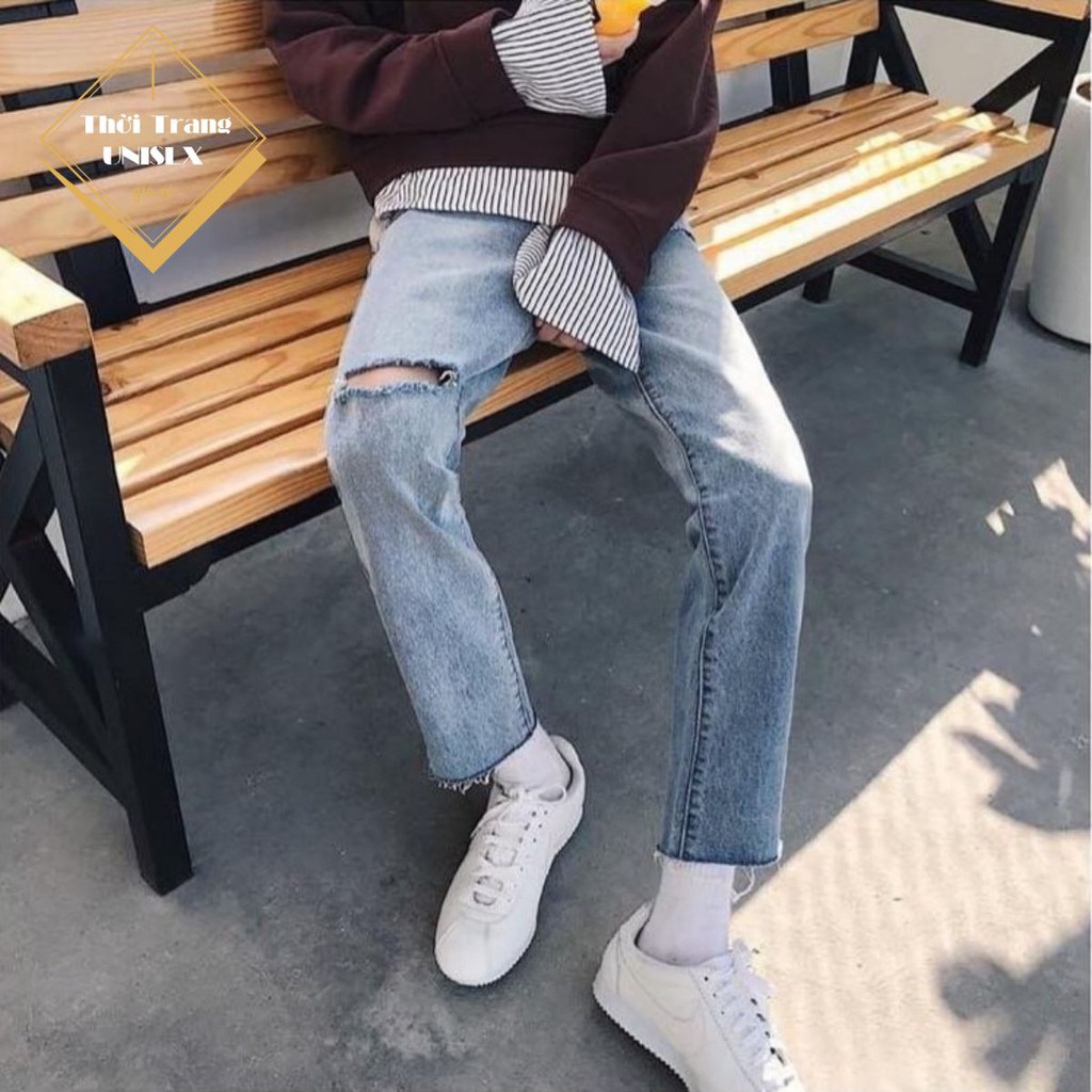 Quần jean nam hàn quốc quần baggy jeans UNISEX cao cấp kun shop 1