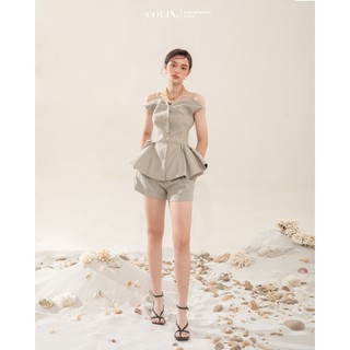 [COLIN CLOTHING] Áo 2 dây nữ bẻ ngực dáng xòe - Nude