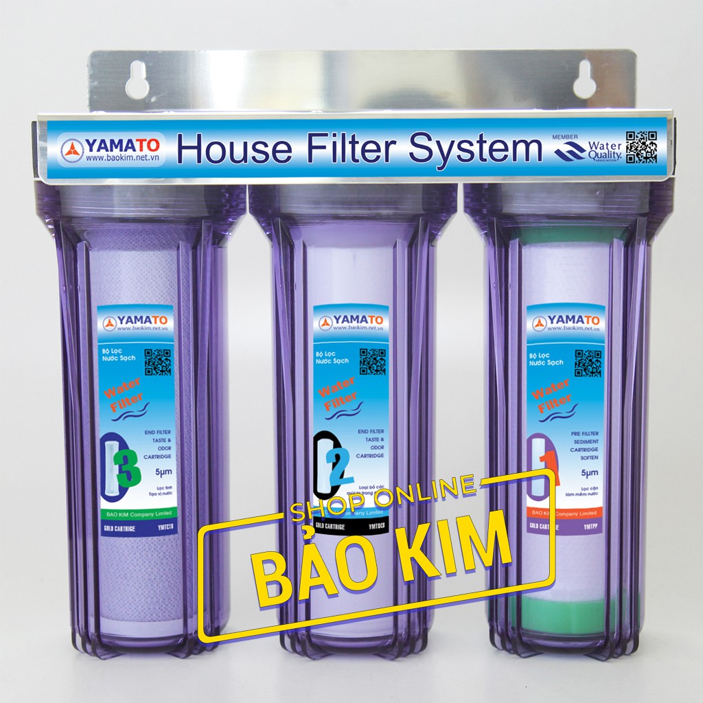 [FREESHIP 99K]_Bộ lọc nước thô đầu nguồn 3 cấp lọc 10inch Yamato YMTH10-3T ( Trong) | BigBuy360 - bigbuy360.vn