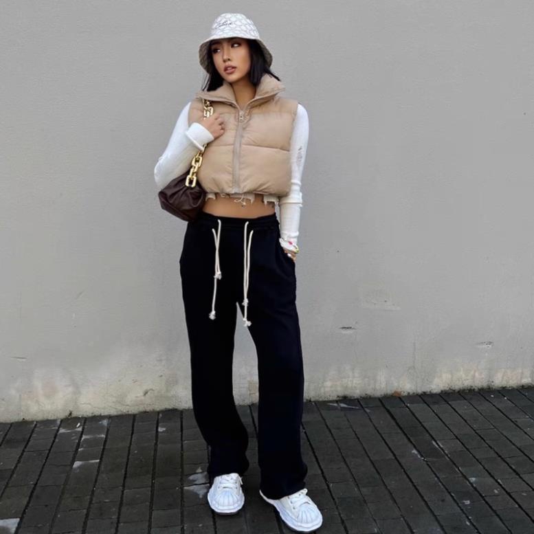 Áo phao Gile dáng ngắn croptop hottrend 2023