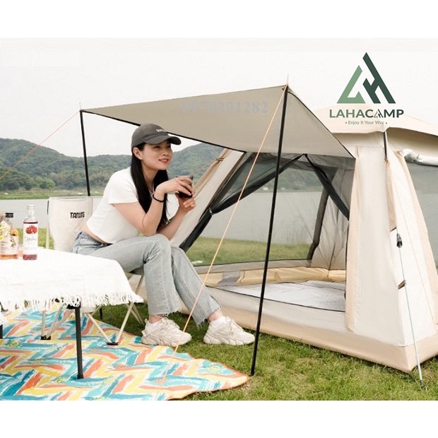 Lều tự bung 4-6 người 4 cửa to thoáng, mẫu nâng cấp năm nay