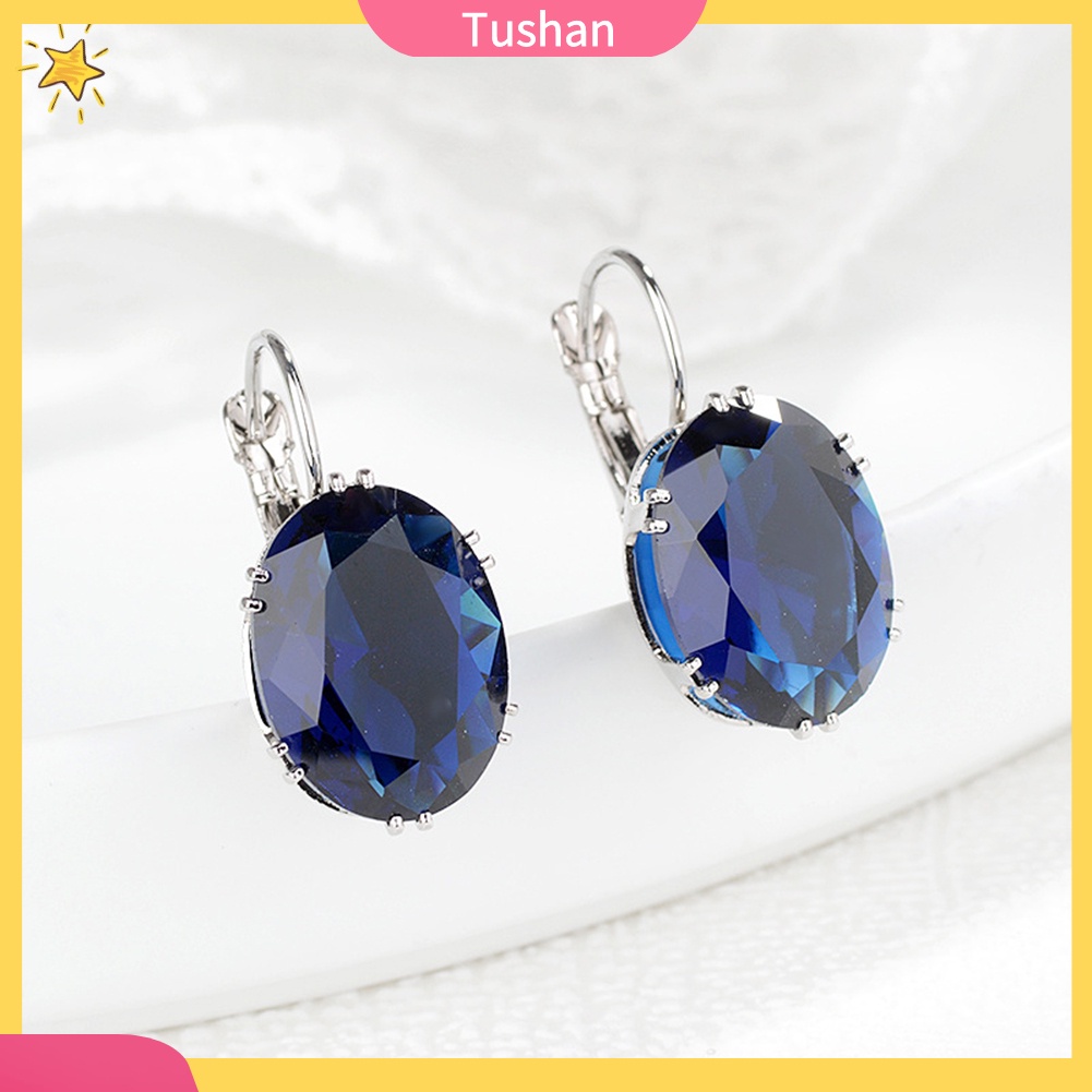 Khuyên tai nữ đính đá dáng dài phong cách thời trang