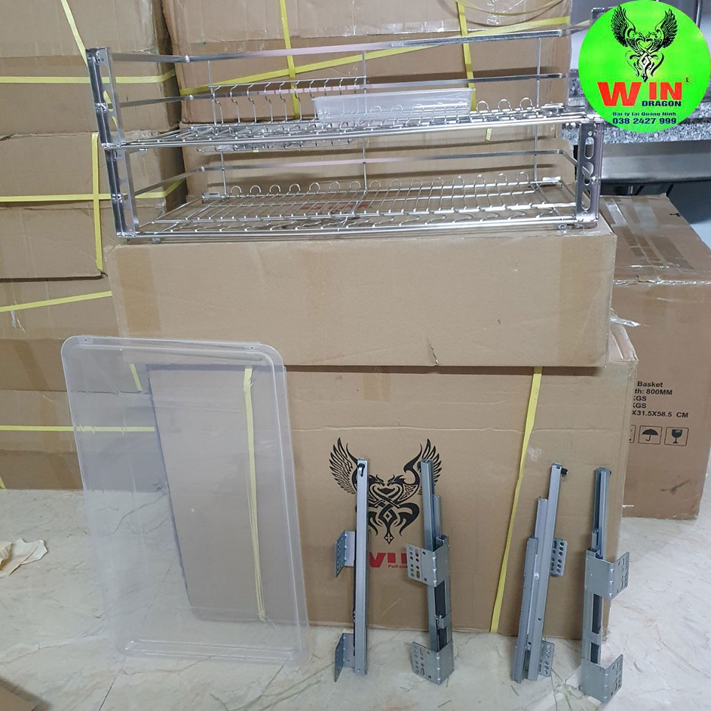 1 bộ gồm 2 tầng Giá úp xoong nồi chuyên gắn cánh kéo inox sus 304 mẫu 2023