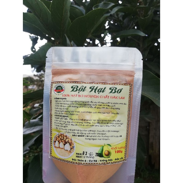 100g BỘT HẠT BƠ NGUYÊN CHẤT RỬA MẶT