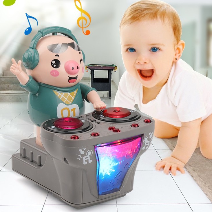 Đồ chơi DJ heo , heo quẩy DJ ngộ nghĩnh đáng yêu cho bé