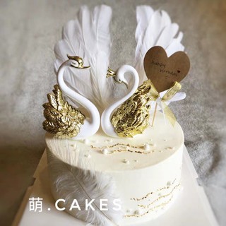 Đôi thiên nga trang trí bánh kem, bánh sinh nhật, bánh gato (Có bán lẻ từng con) - Nhotimshop