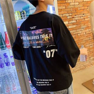 Áo thun unisex nam lỡ tay in lưng