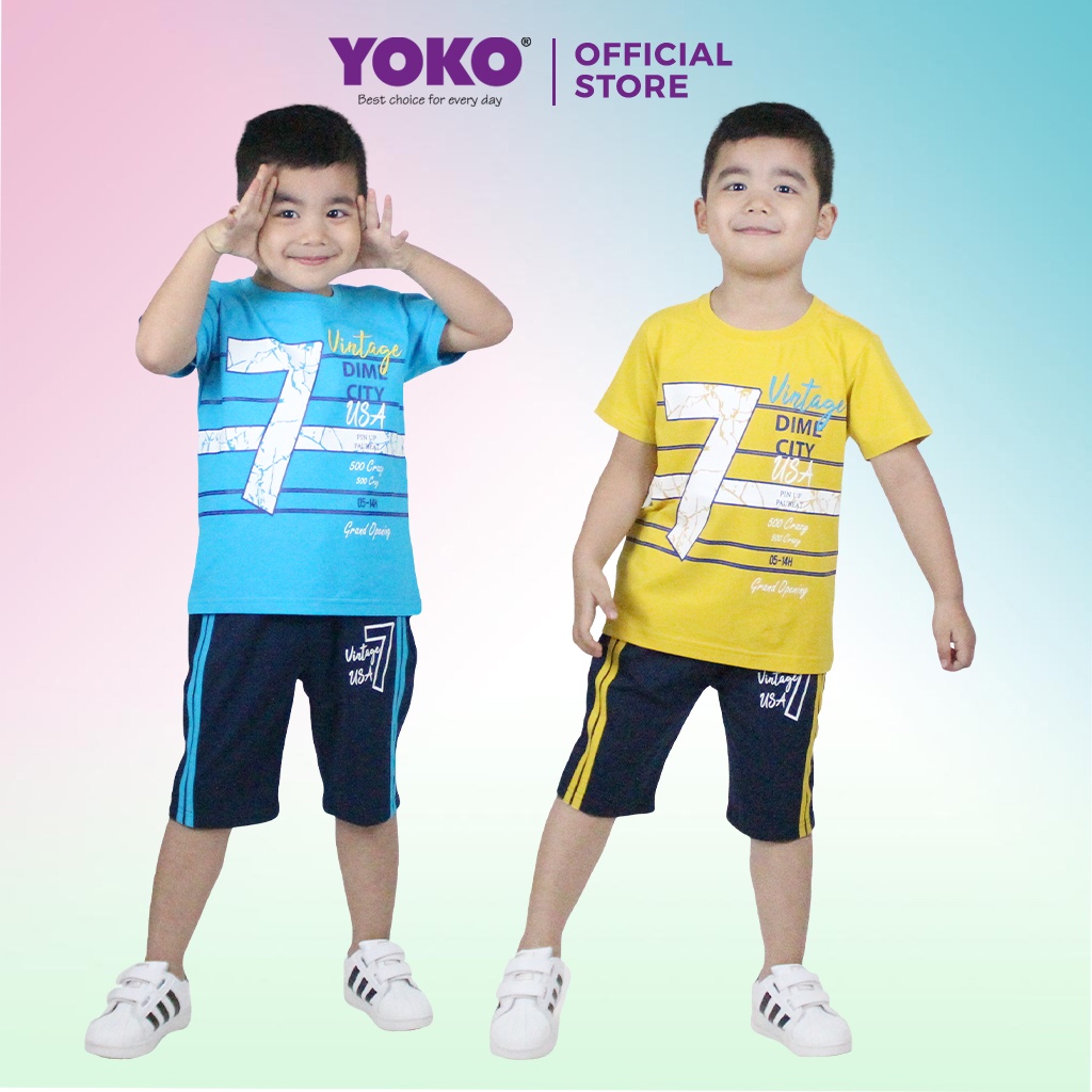 Bộ Quần Áo Thun Tay Ngắn Bé Trai (1-5 Tuổi) YOKO KID'S FASHION 21066T