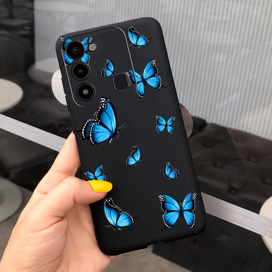 Ốp Điện Thoại Silicon TPU Mềm Viền Đen Chống Sốc Cho Tecno Spark 8C KG5k KG5j Go 2022 Spark8C 8 C