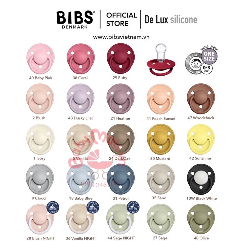 Ty giả BIBS DELUX  SILLICON chính hãng 0-3Y