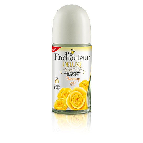 *Lăn khử mùi Enchanteur dạng sữa hương nước hoa.
