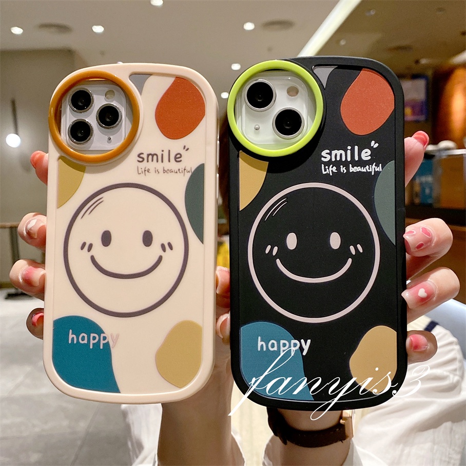 Ốp Điện Thoại Mềm Hình Mặt Cười Cho iPhone 13 12 11 Pro Max X XR Xs Max 7 8 Plus SE 2020