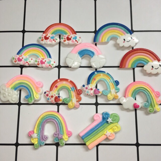 [Slime] Charm cầu vòng size vừa 5