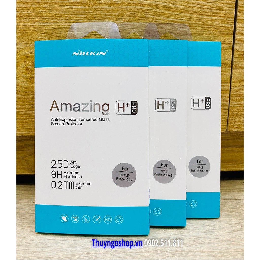 Kính cường lực 9H+ PRO hiệu Nillkin iphone 12 /  12 pro / IP 12 pro max / IP 12 mini / IP 11 / IP 11 pro / IP 11 pro max