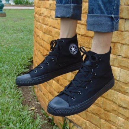 Giày AllStar Classic Nam Cổ Cao Full Đen | BigBuy360 - bigbuy360.vn