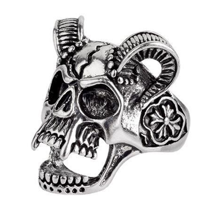 Nhẫn Hình Đầu Lâu Phong Cách Gothic Punk Cổ Điển Có Thể Điều Chỉnh Cho Nam Và Nữ