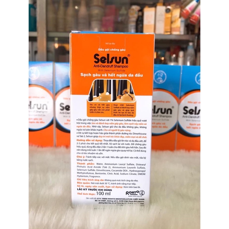 Dầu Gội Chống Gàu Selsun Sạch Gàu Và Hết Ngứa Da Đầu 100ml