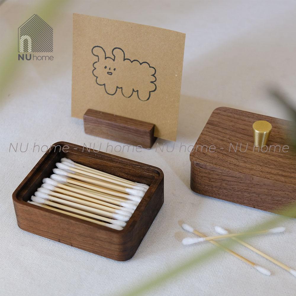 Hộp đựng tăm bông, chỉ nha khoa - Giro | nuhome.vn | hộp đựng tăm bằng gỗ được thiết kế đơn giản, hiện đại