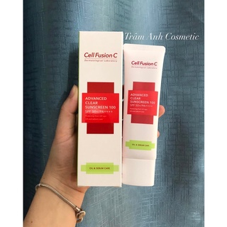 Kem chống nắng Cell Fusion CLEAR Sunscreen 100 SPF48+/PA+++ mẫu mới 2020 (da dầu,mụn)