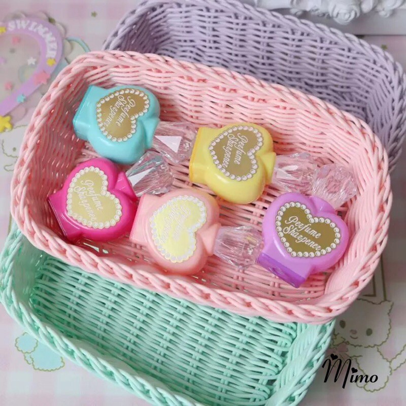 Giỏ Đựng Đồ Đa Năng, Rổ Nhựa Giả Mây Màu Pastel Đựng Đồ Nhỏ Xinh, Phụ Kiện Chụp Ảnh Trang Trí decor size 20*13cm