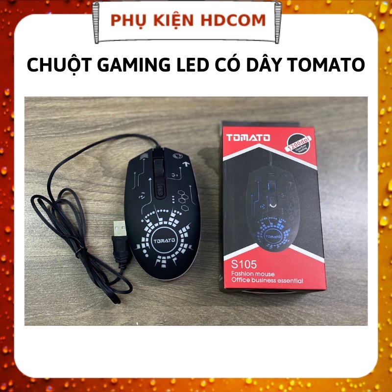 Chuột gaming, chuột game có đèn Led nhấp nháy Tomato S105 - Chuột máy tính