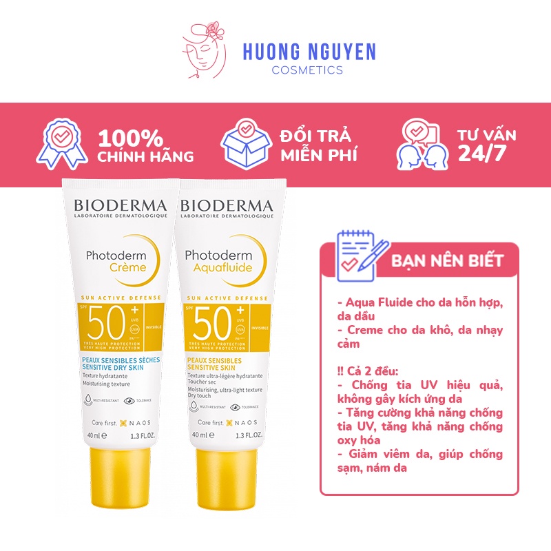 Kem Chống Nắng Bioderma Photoderm Max Aqua Fluide SPF50+ 40ml