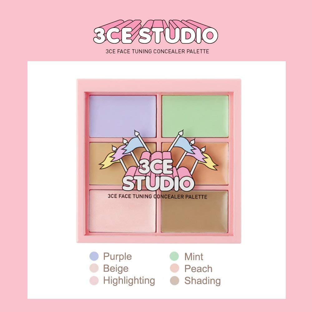 Bảng màu 3CE Studio Face Tuning Concealer Palette vừa che khuyết điểm vừa highlight và contour