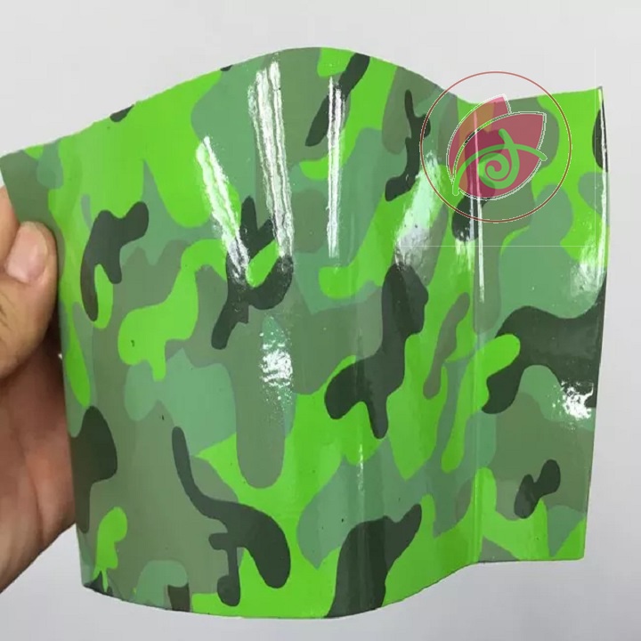 Film carbon nhúng, chuyển nước Samurai Carbon rằn rì xanh quân đội 0,5 x 1 mét J006 Green Army Camo water transfer film