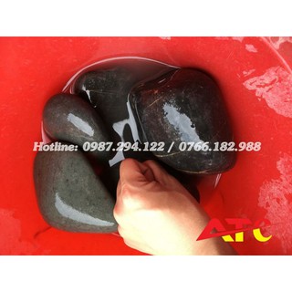 Sỏi cuội đen tự nhiên kích thước 6-10cm (túi 5kg)